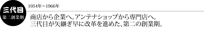商店から企業へ。アンテナショップから専門店へ。三代目が矢継ぎ早に改革を進めた、第二の創業期。